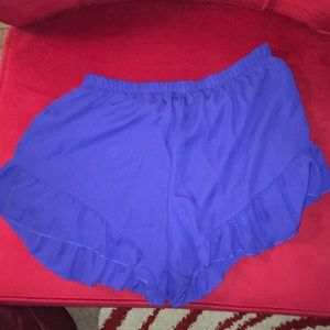 Blue High Waisted Shorts
